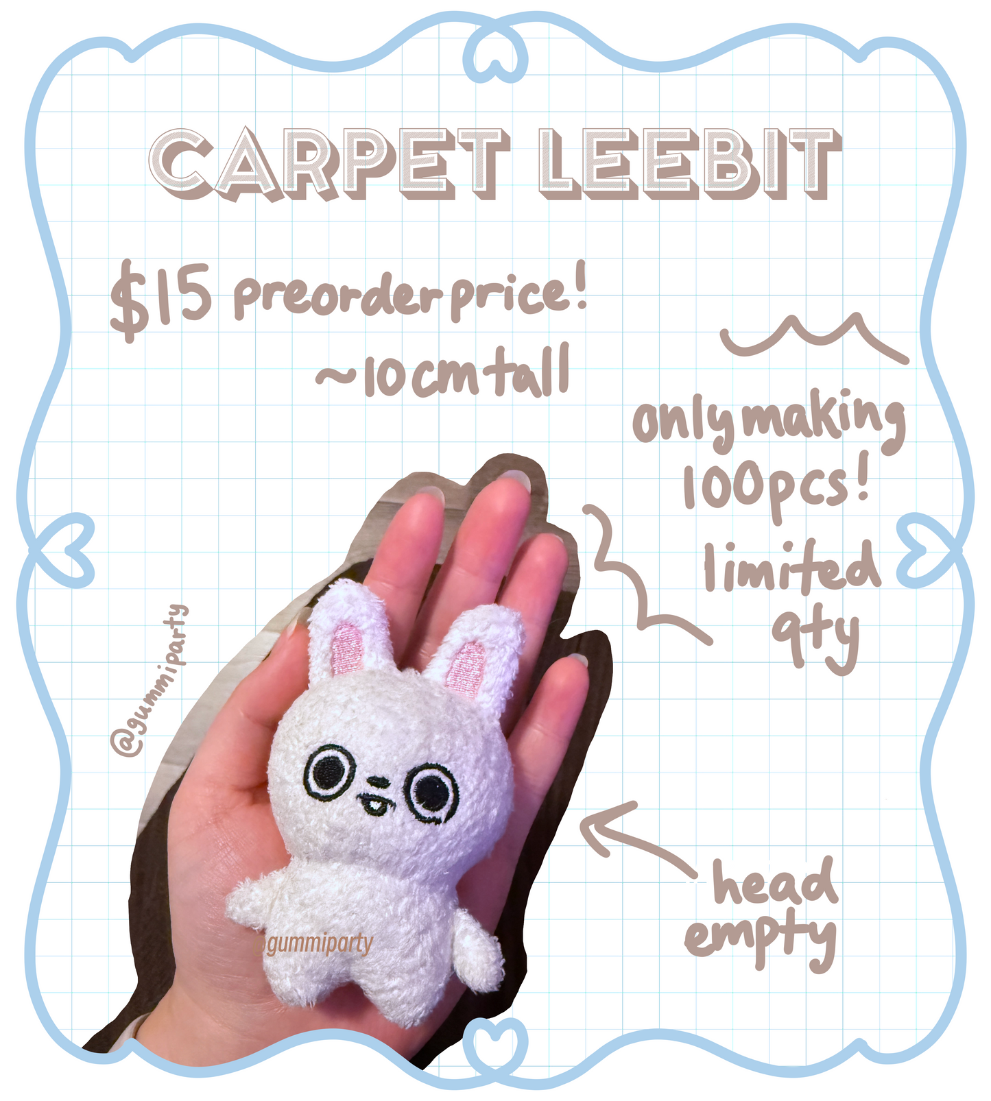Leebit Fake Eyes Open Plushies