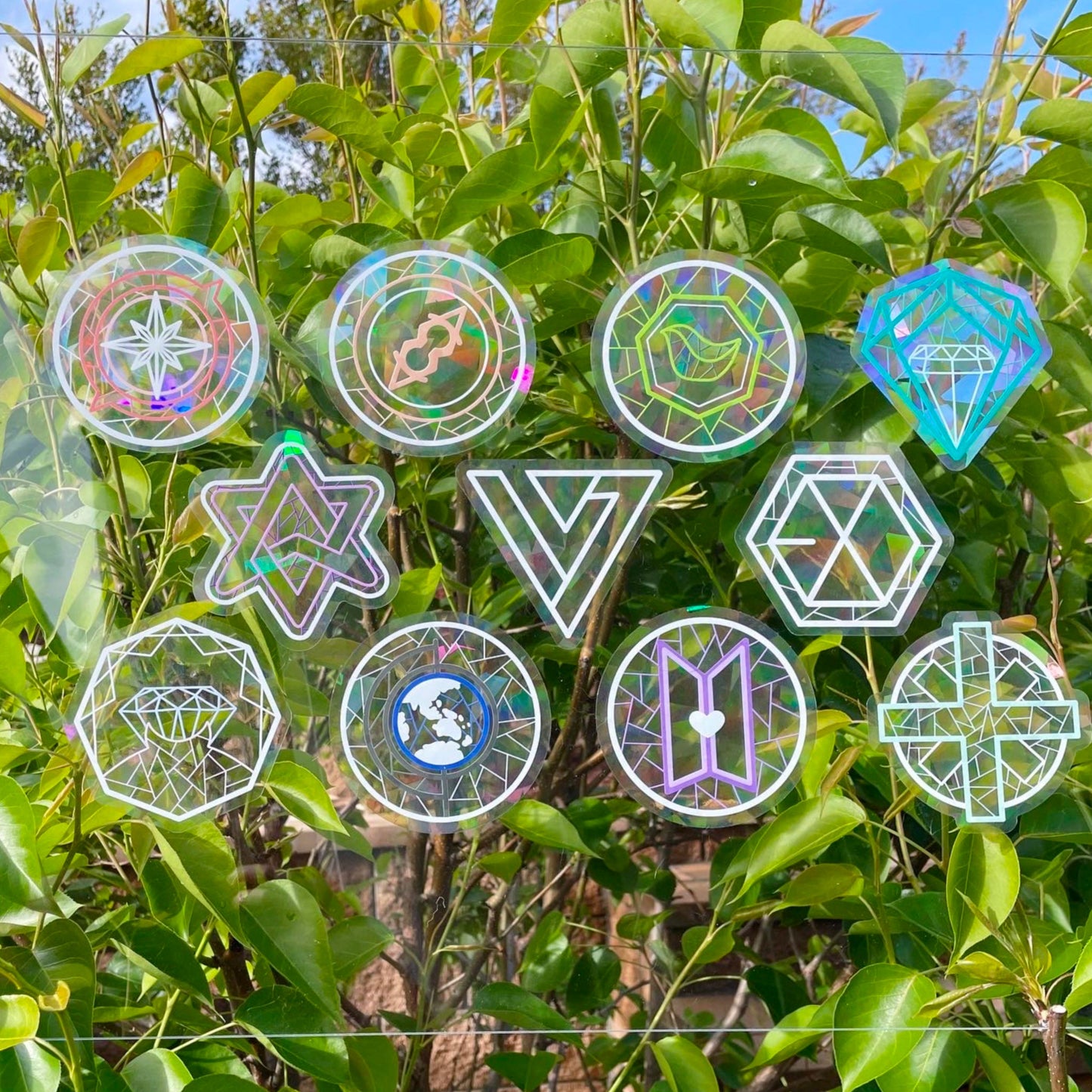 KPOP Rainbow Suncatcher Decals