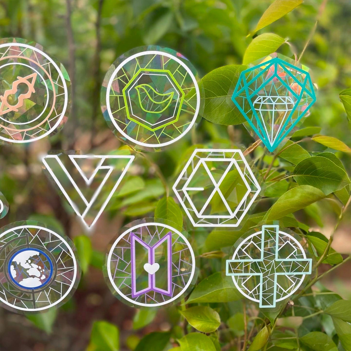 KPOP Rainbow Suncatcher Decals